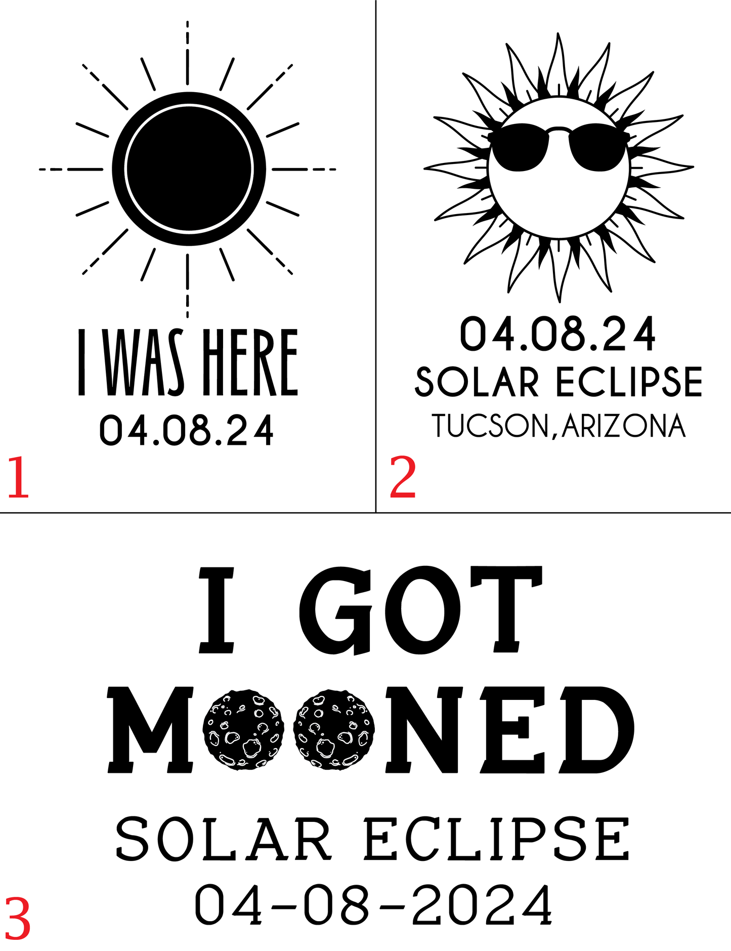 Solar Eclipse Glass Shots