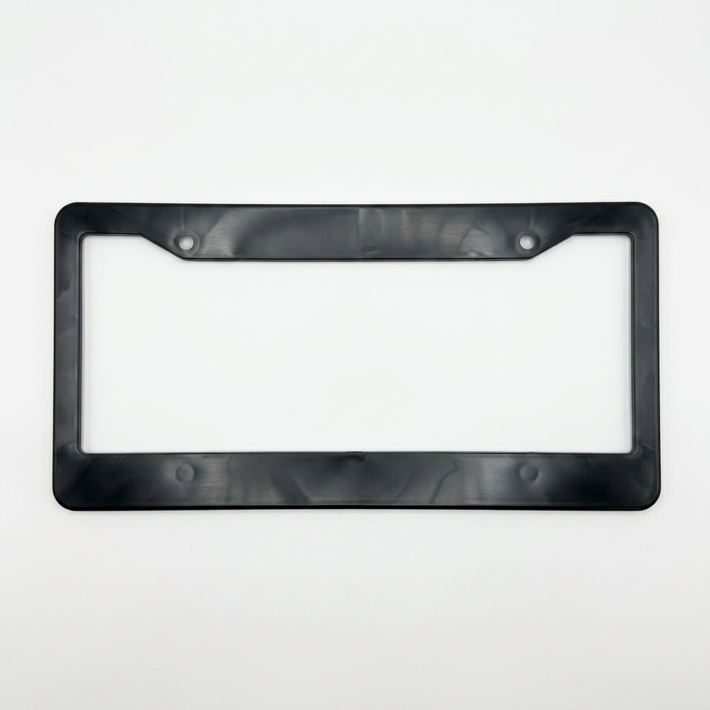 Splay Color Defect Black - BLANK License Plate Frames Wholesale Bulk Lot, 100 frames per lot