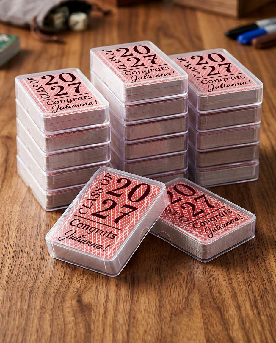 Graduation Custom Personalized Playing Card Case, Playing Cards Included