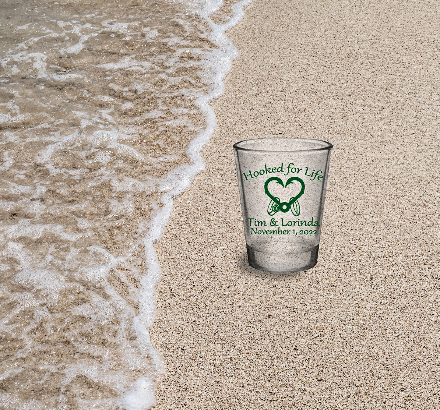 Hooked for Life Shot Glasses