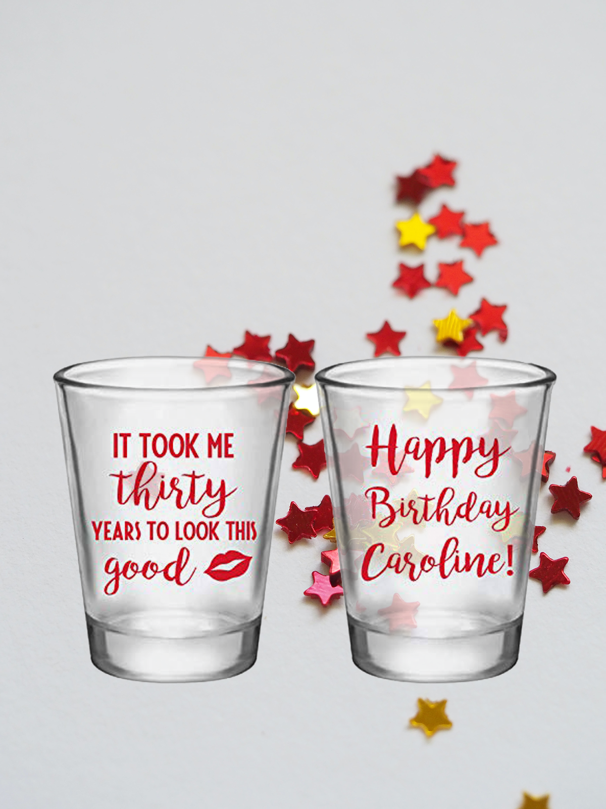 Lipstick Birthday Shot Glasses