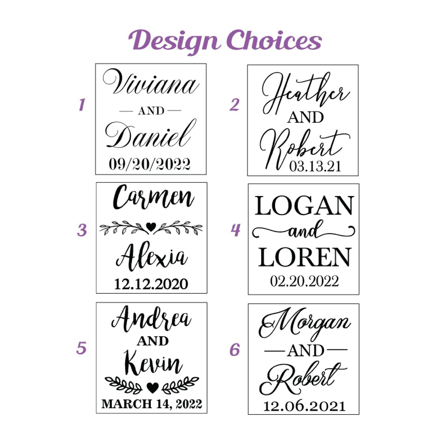 22oz Script Names Wedding Steins