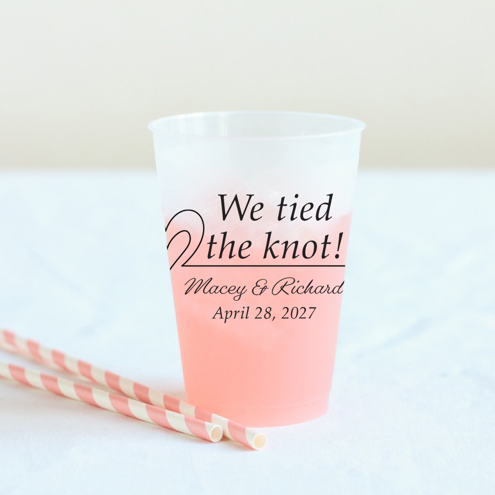 We Tied the Knot Frosted Flex Cups