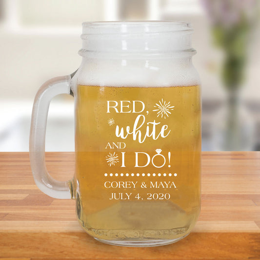 4th of July wedding mason jars