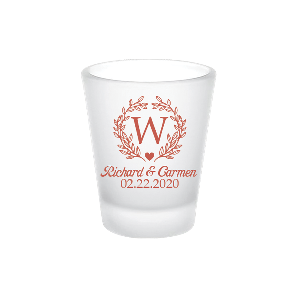 Wedding Shot Glasses- Monogram Design