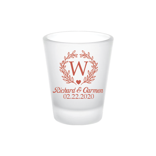 Wedding Shot Glasses- Monogram Design