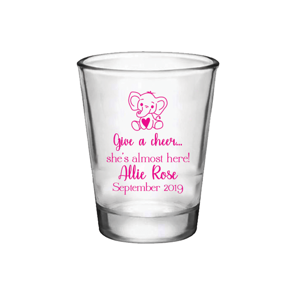 Elephant Baby Shower Shot Glasses
