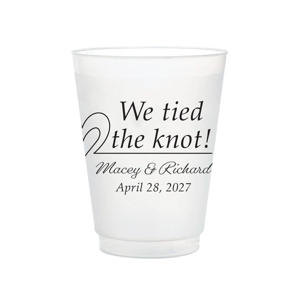 We Tied the Knot Frosted Flex Cups