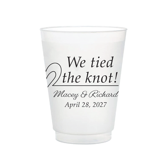 We Tied the Knot Frosted Flex Cups