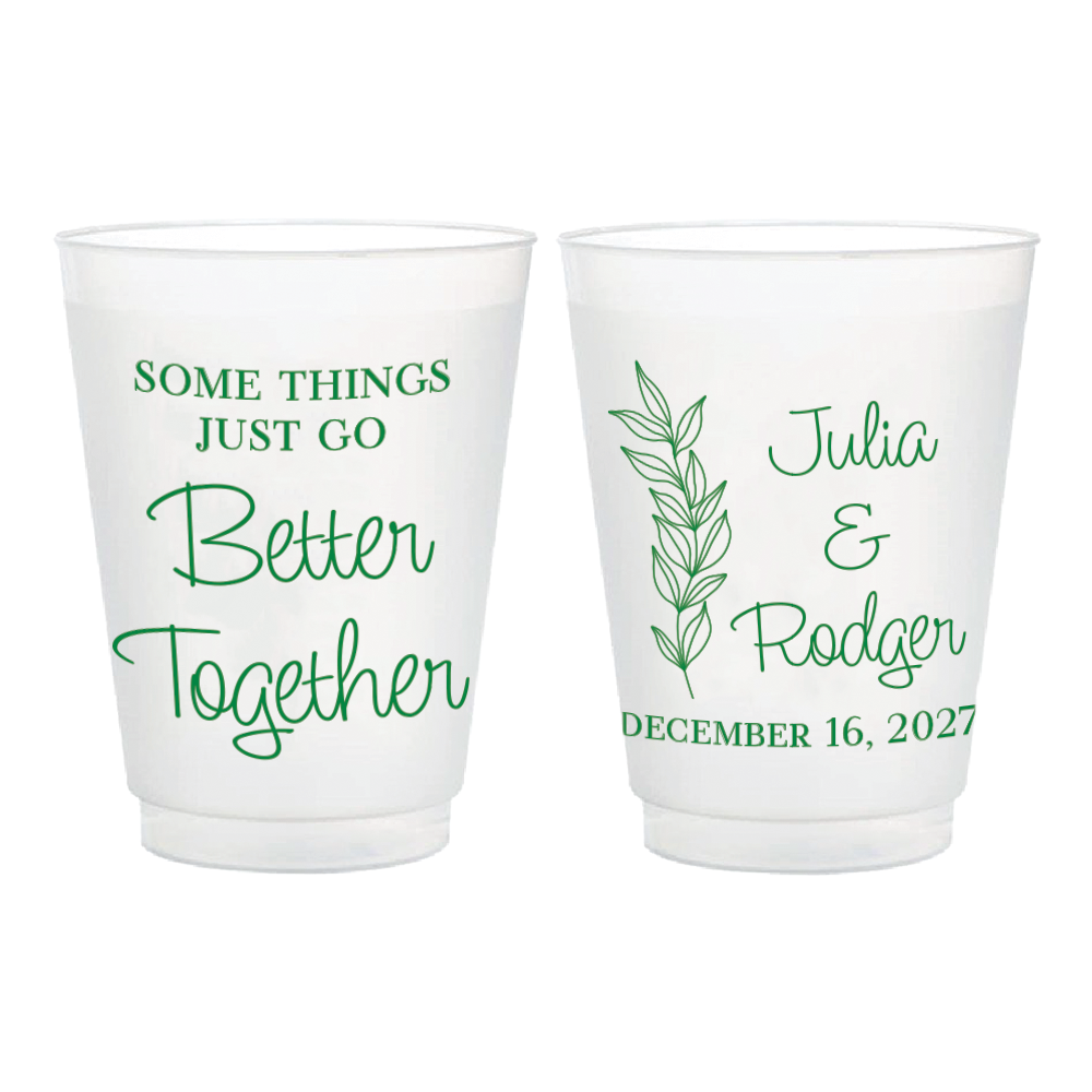Better Together Wedding Frosted Flex Cups