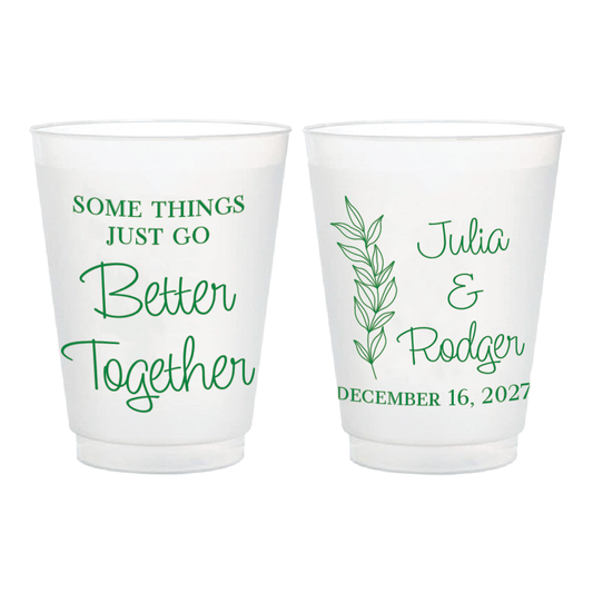 Better Together Wedding Frosted Flex Cups