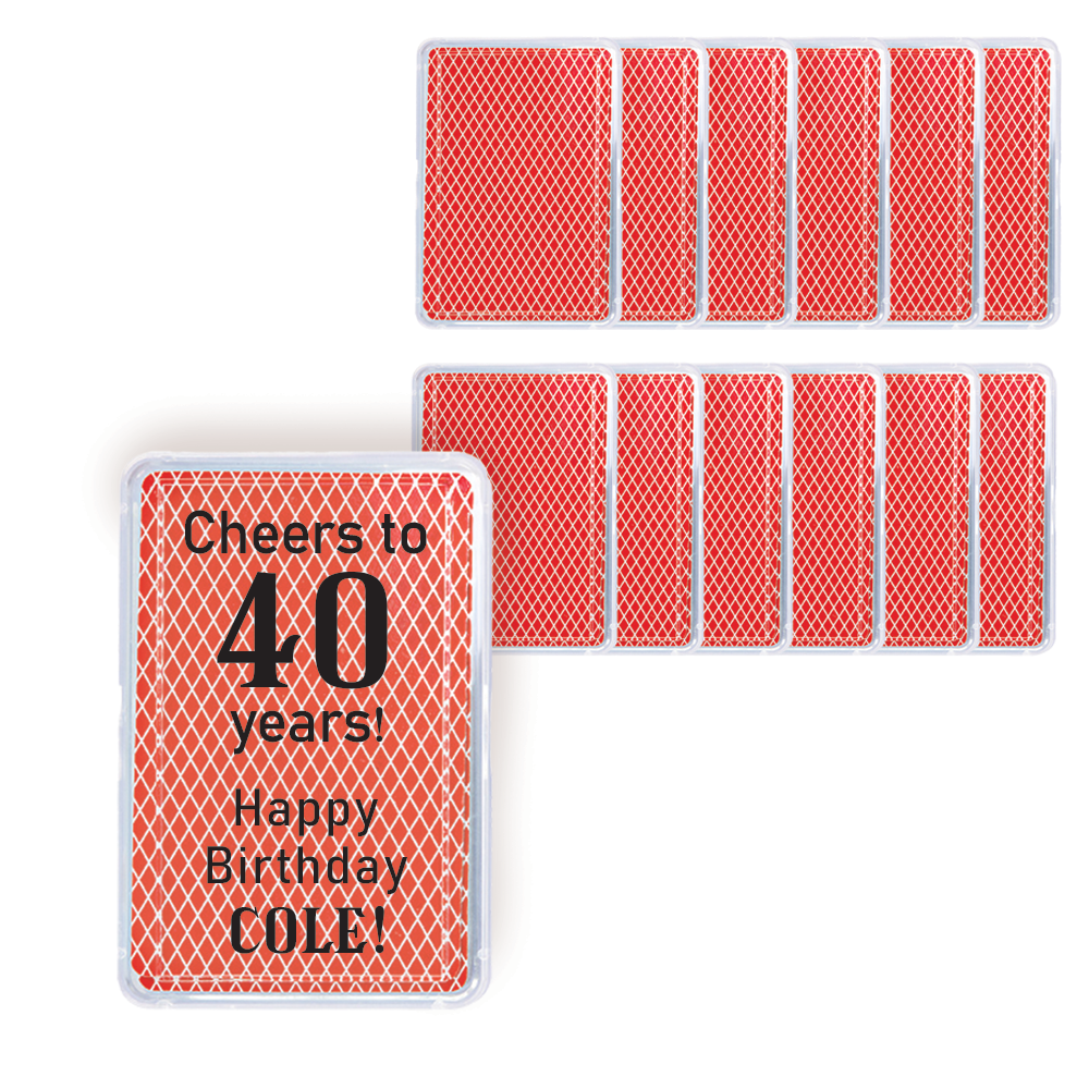 Birthday Custom Personalized Playing Card Case, Playing Cards Included