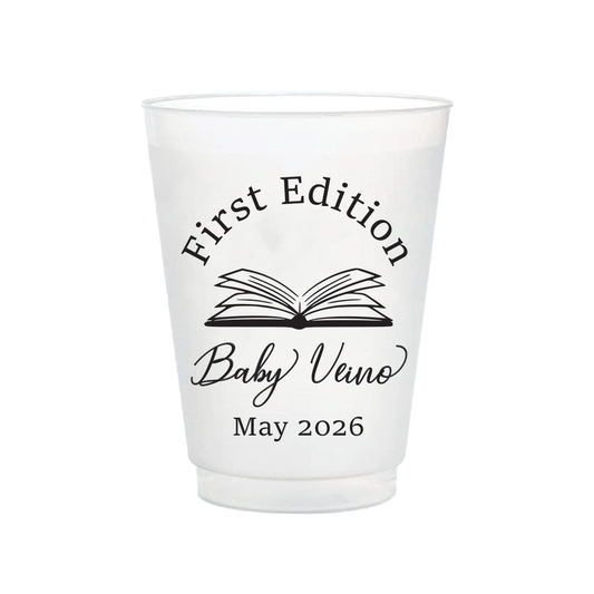 First Edition Baby Shower Frosted Flex Cups
