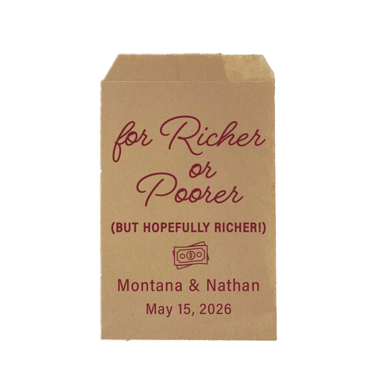 For Richer or Poorer Favor Bags