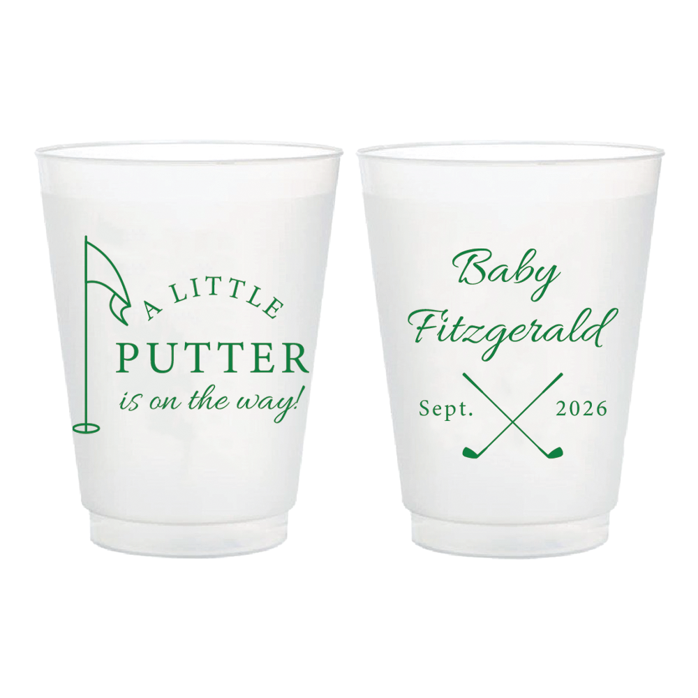 A Little Putter Baby Shower Frosted Flex Cups