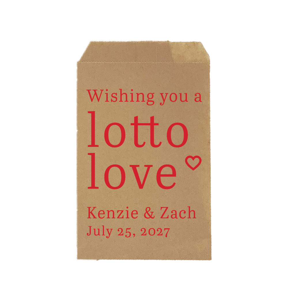 Lotto Love Favor Bags