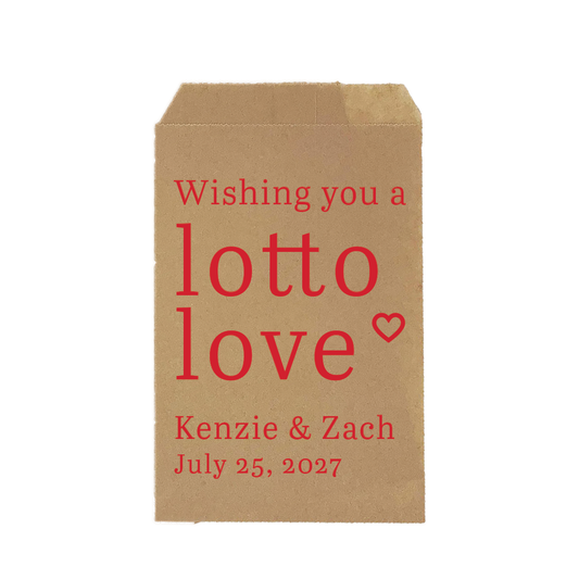 Lotto Love Favor Bags