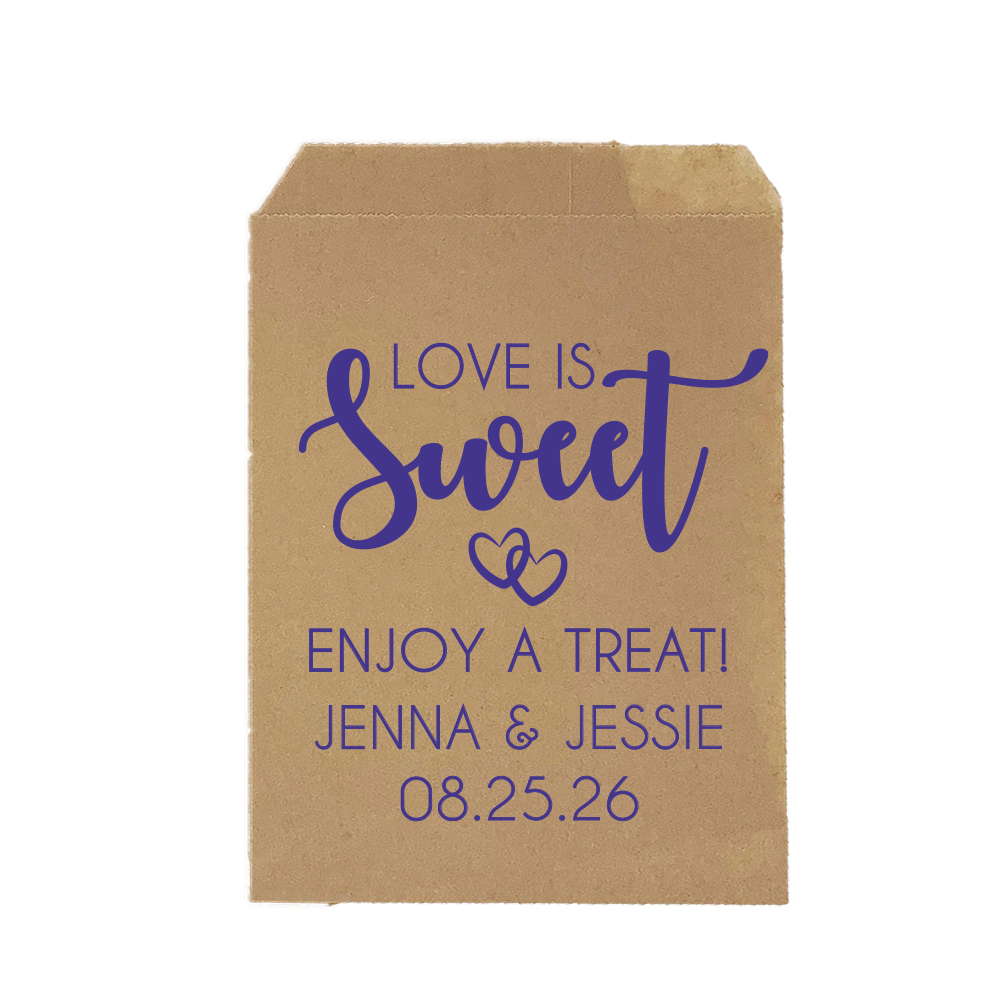 Love is Sweet Enjoy a Treat! wedding treat bags