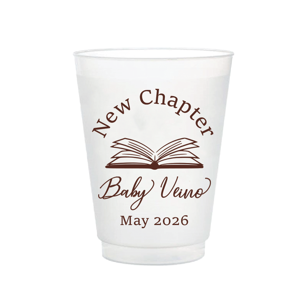 New Chapter Baby Shower Frosted Flex Cups