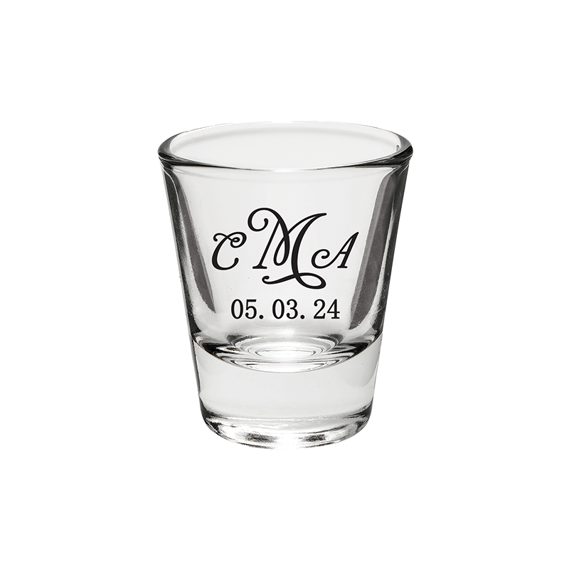 CLOSEOUT SALE - 1oz Classic Shot Glasses - Monogram