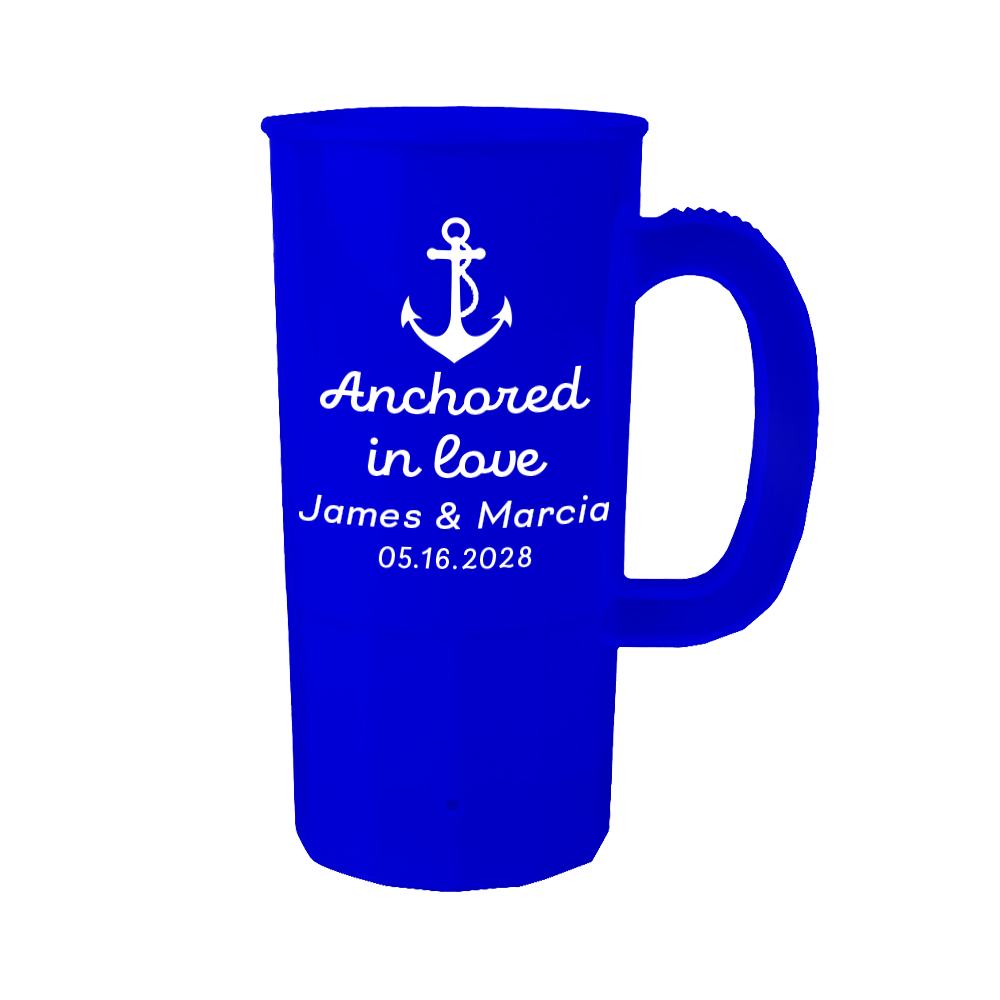 22oz Anchored in Love Wedding Steins