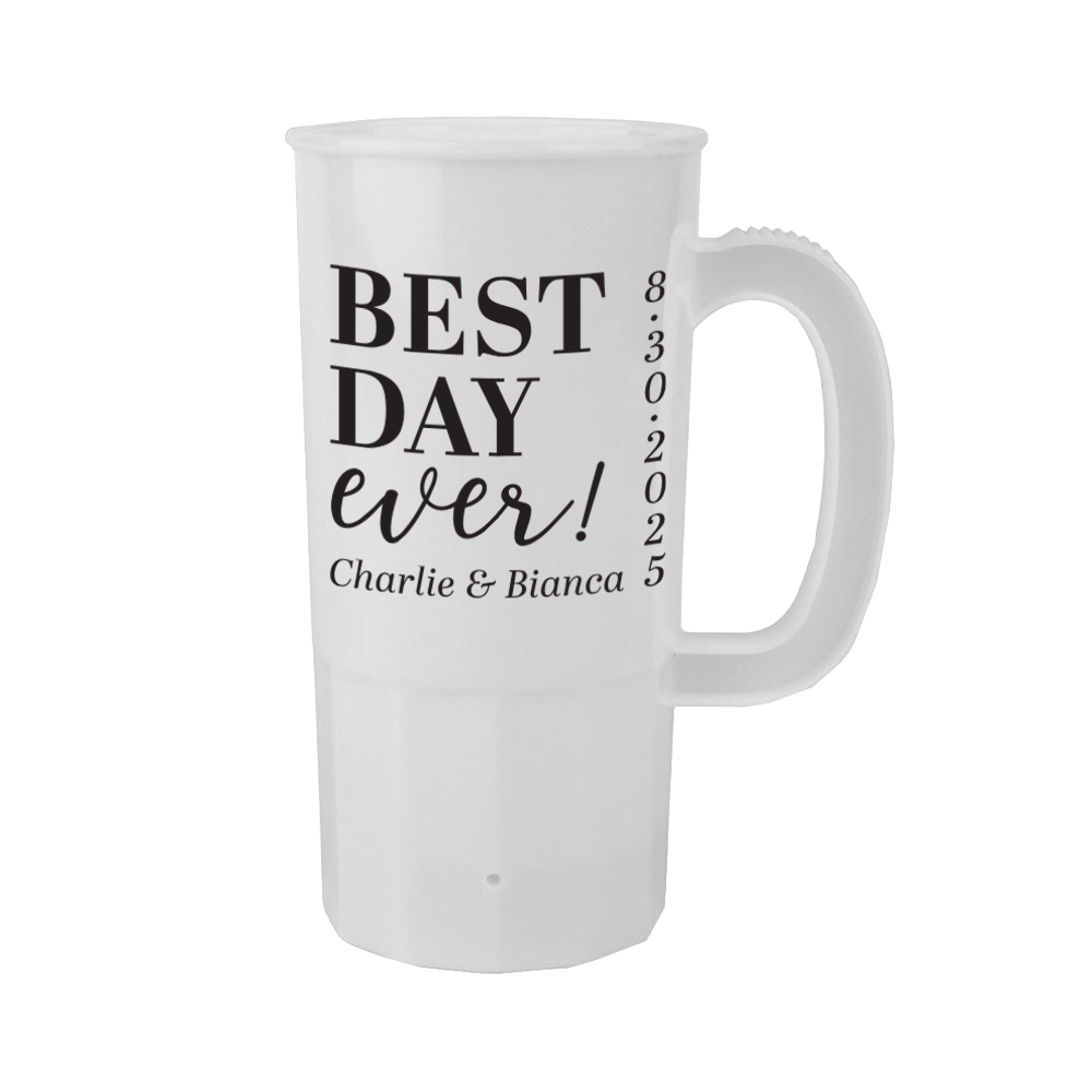 22oz Best Day Ever Wedding Steins