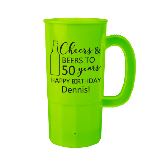 22oz Cheers & Beers Birthday Party Beer Steins
