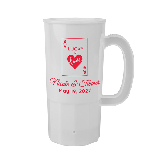 22oz Lucky in Love Wedding Steins