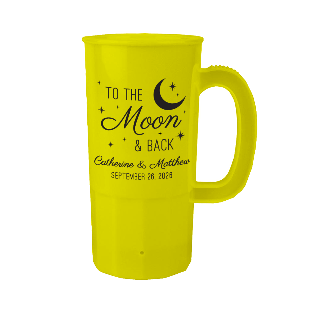 22oz To the Moon & Back Wedding Steins
