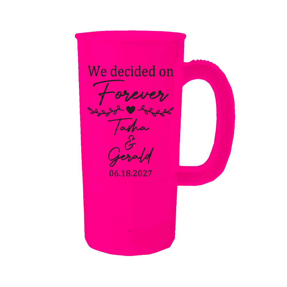 22oz We Decided on Forever Wedding Steins