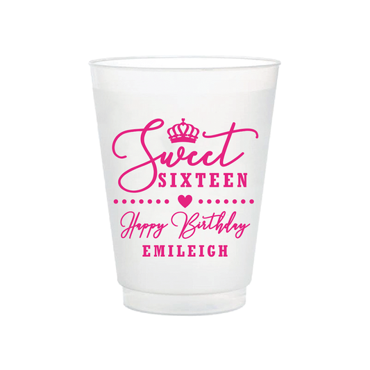 Sweet Sixteen Frosted Flex Cups