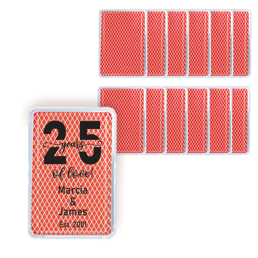 Years of Love Custom Personalized Playing Card Case, Playing Cards Included