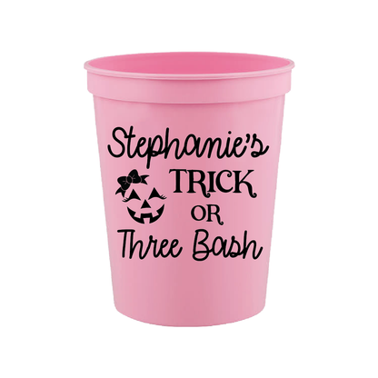 Trick or Three Birthday 16oz Stadium Cup