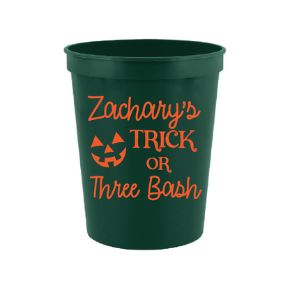 Trick or Three Birthday 16oz Stadium Cup