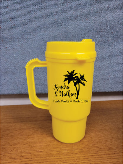 14oz Travel Mugs - Yellow - Set of 25