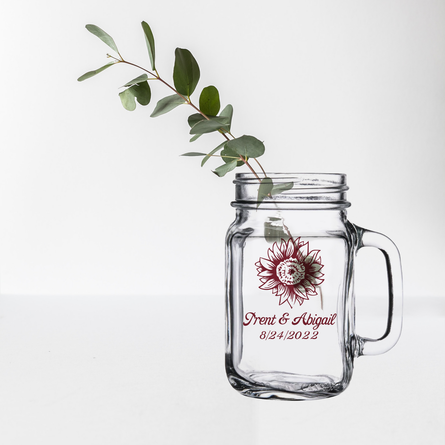 Sunflower Mason Jar Wedding Favors