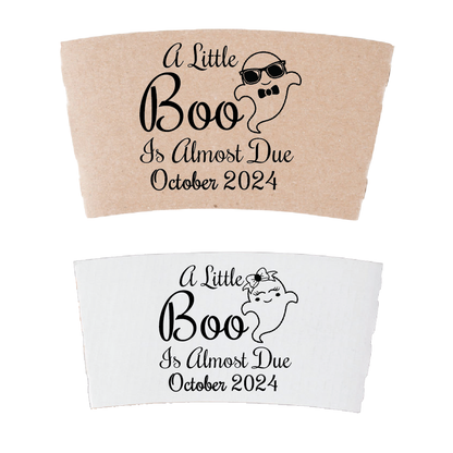 A Little Boo is Almost Due - Halloween coffee cup sleeves