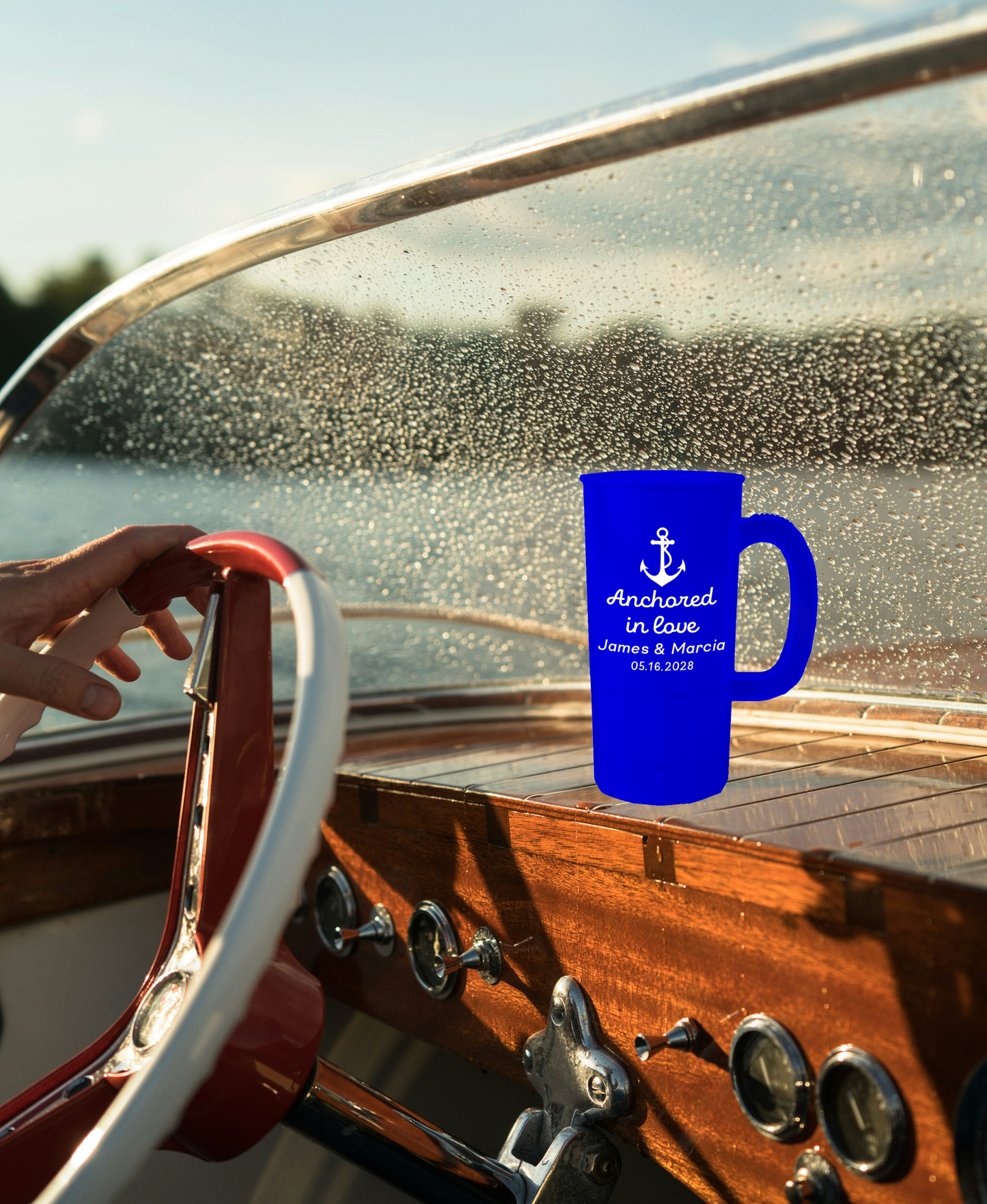 22oz Anchored in Love Wedding Steins
