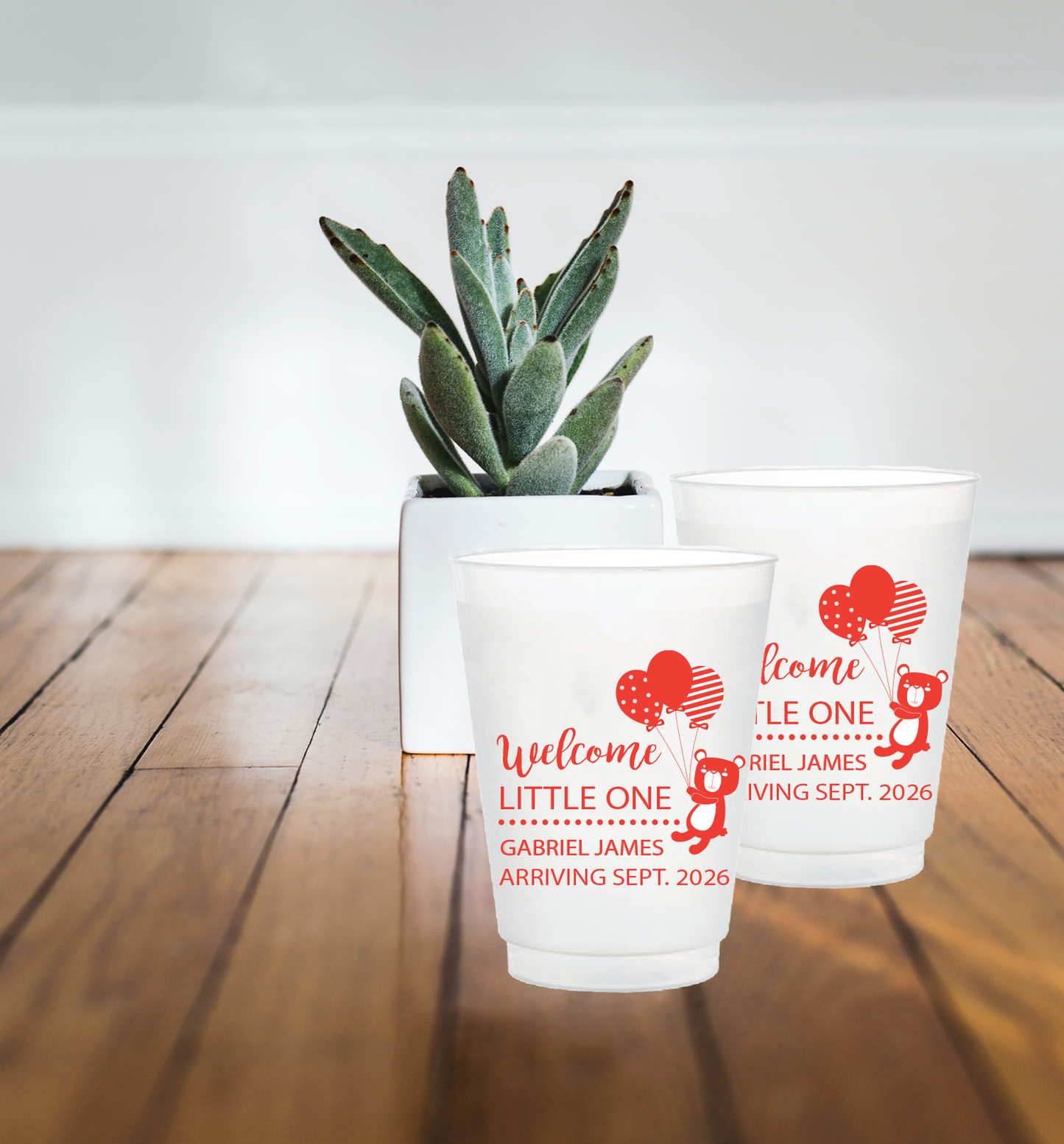 Welcome Little One Baby Shower Frosted Flex Cups