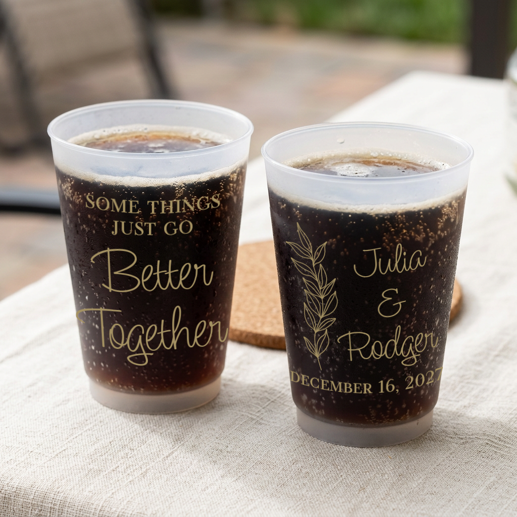 Better Together Wedding Frosted Flex Cups