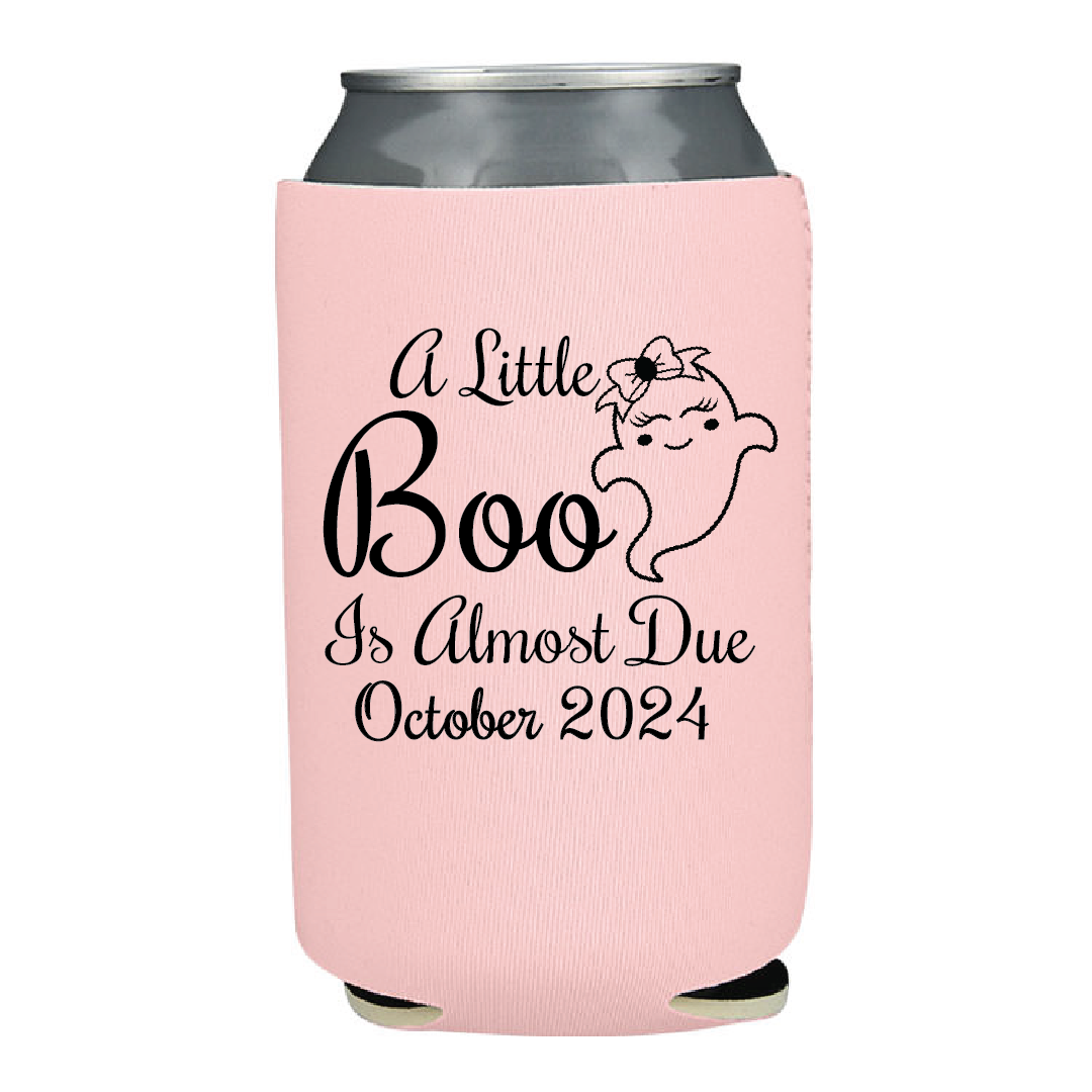 A Little Boo is Almost Due Can Coolers