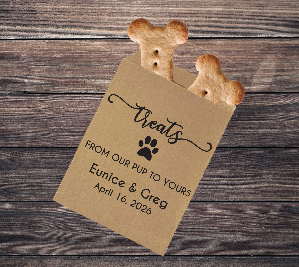Dog Treats favor bags