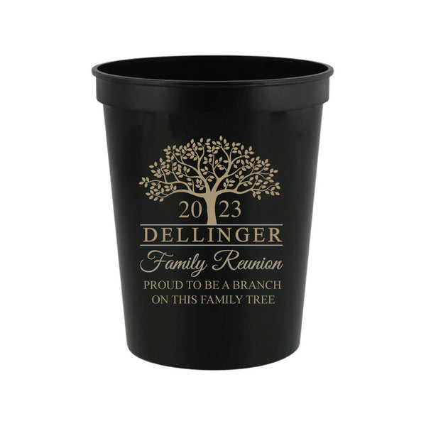 Personalized family reunion cups, family tree cups in bulk personalized