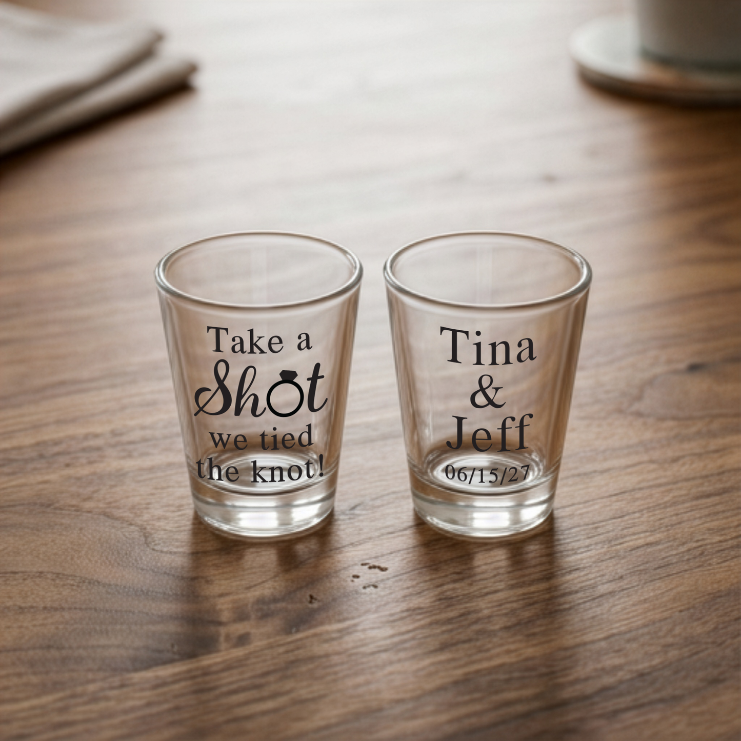 Take a Shot with Wedding Ring - double sided