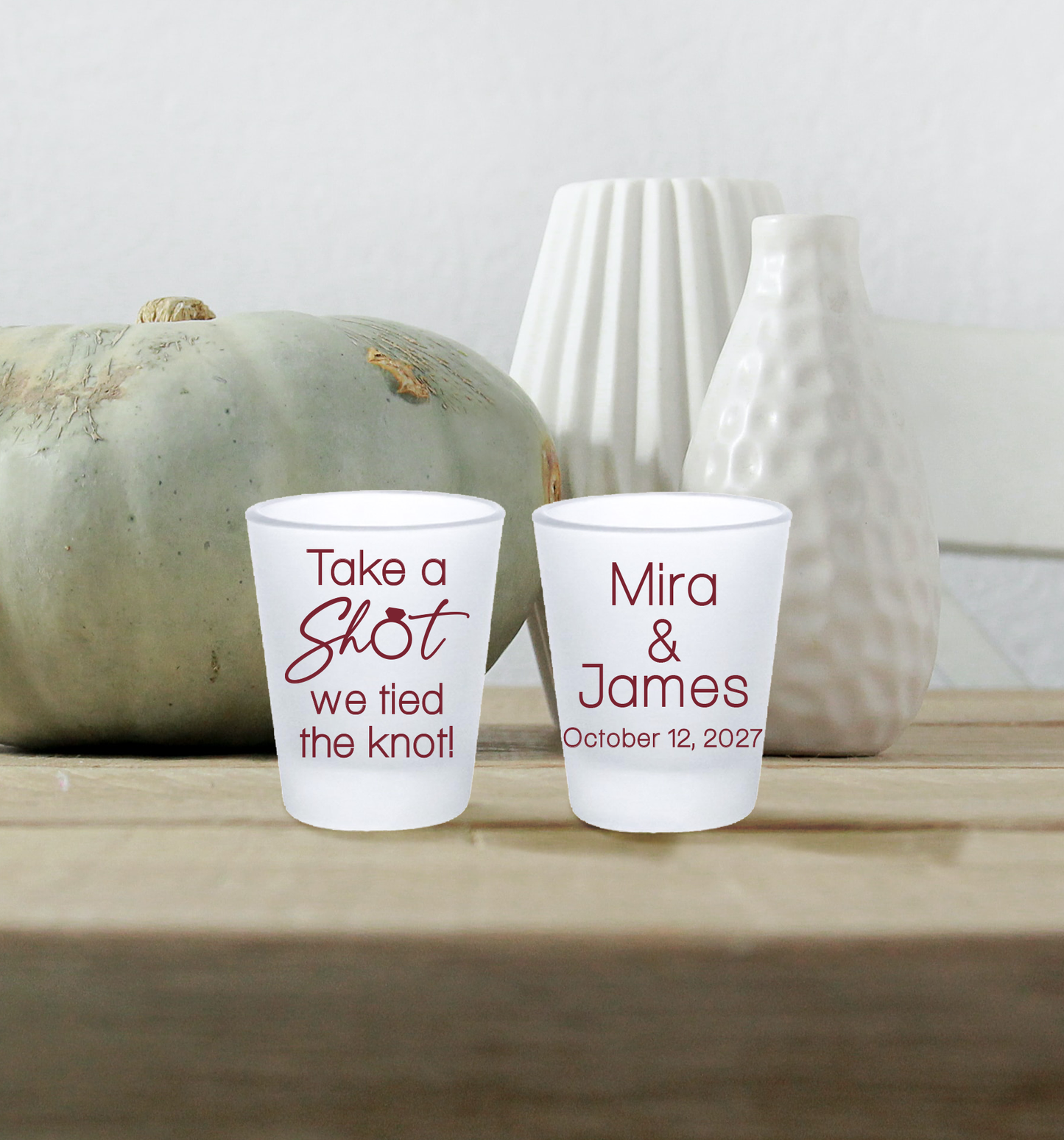 Take a Shot with Wedding Ring - double sided