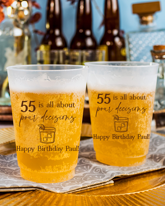 Pour Decisions Birthday Frosted Flex Cups