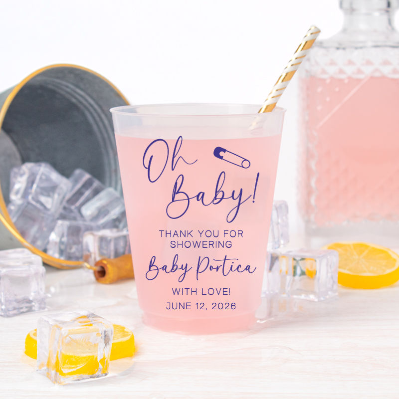 Oh Baby - Baby Shower Frosted Flex Cups