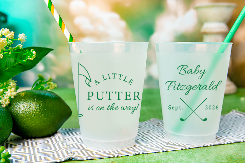 A Little Putter Baby Shower Frosted Flex Cups