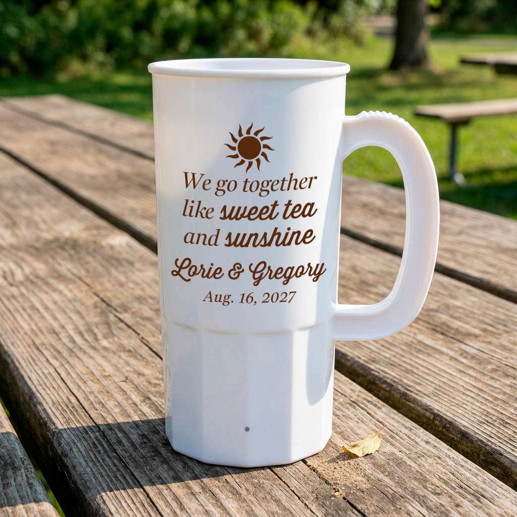 22oz Sweet Tea and Sunshine Wedding Steins