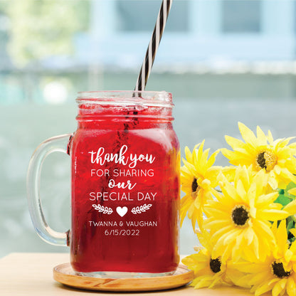 Mason Jar Thank You Favors